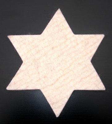 Filzuntersetzer Stern, weiß