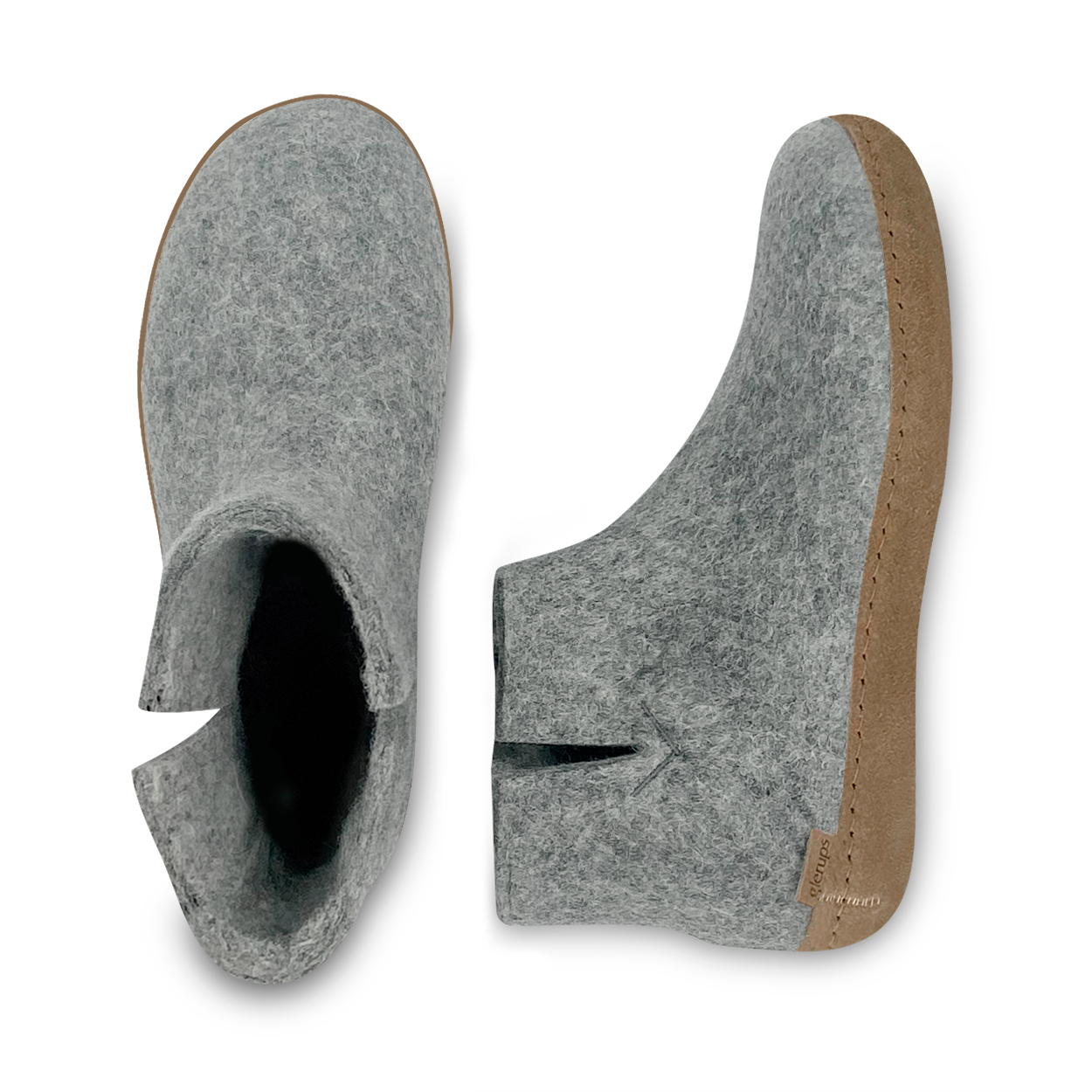 Filzhausschuhe Boots mit Ledersohle, Gr. 24, versch. Farben