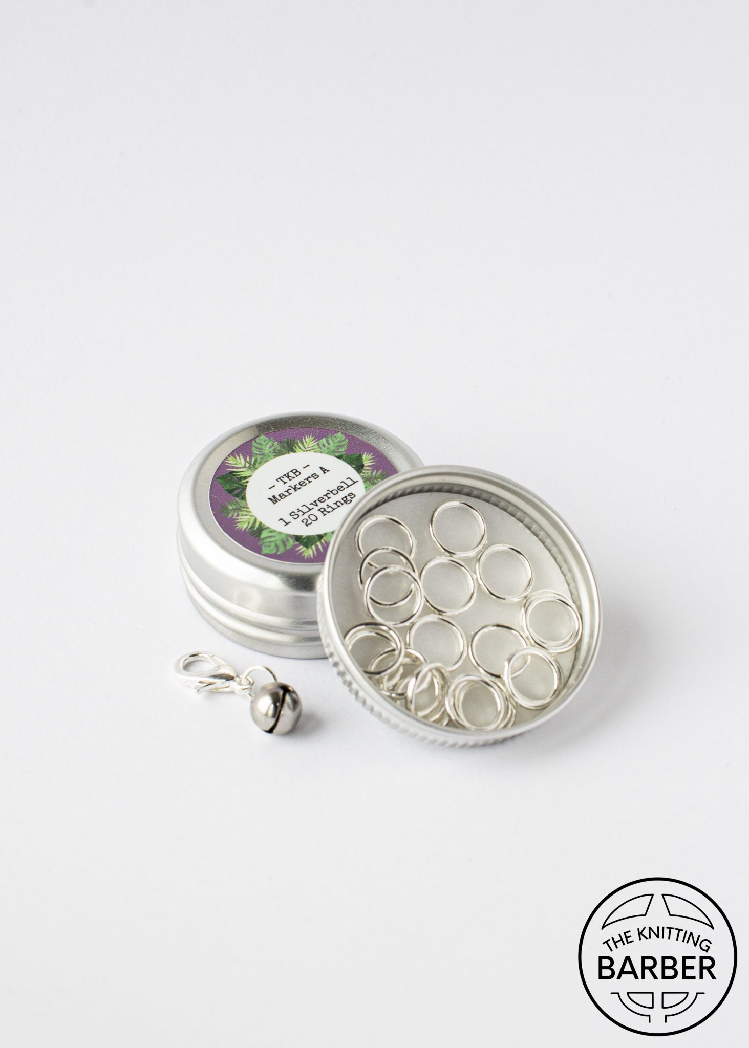 Maschenmarkierer - 20 Ringe und Glocke