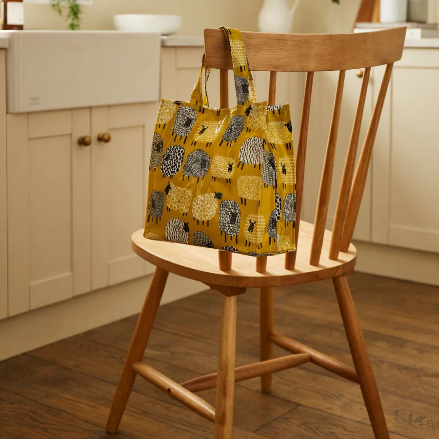 PVC-Tasche "Dotty Sheep" - gelb