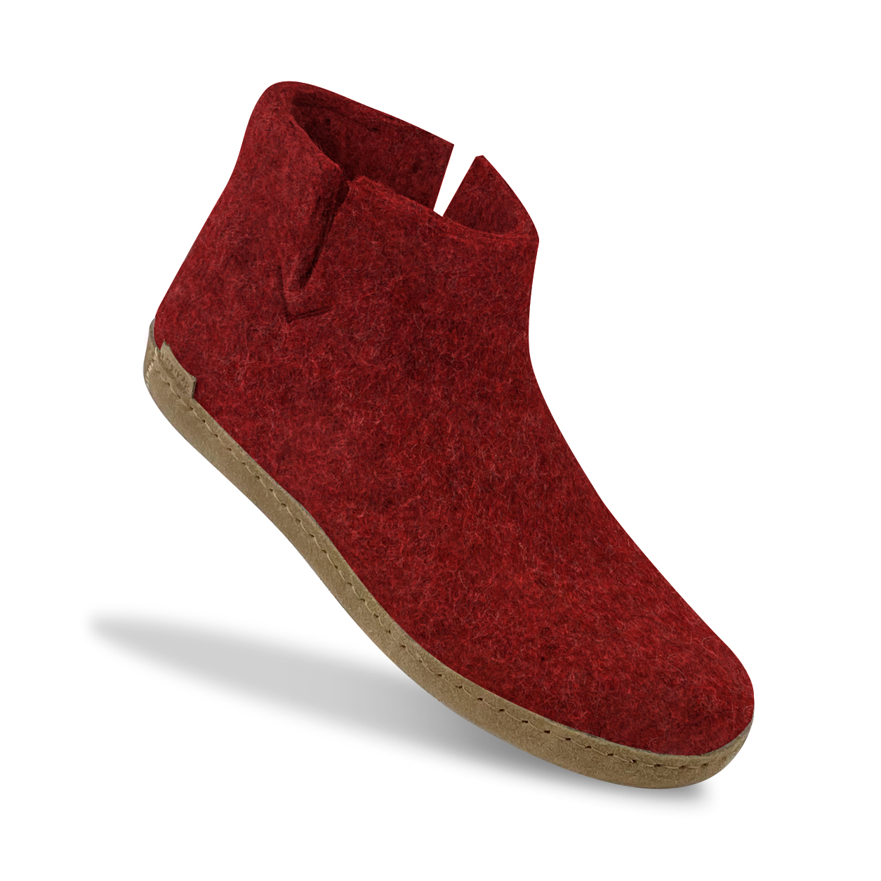 Filzhausschuhe Boots mit Ledersohle, Gr. 23, versch. Farben