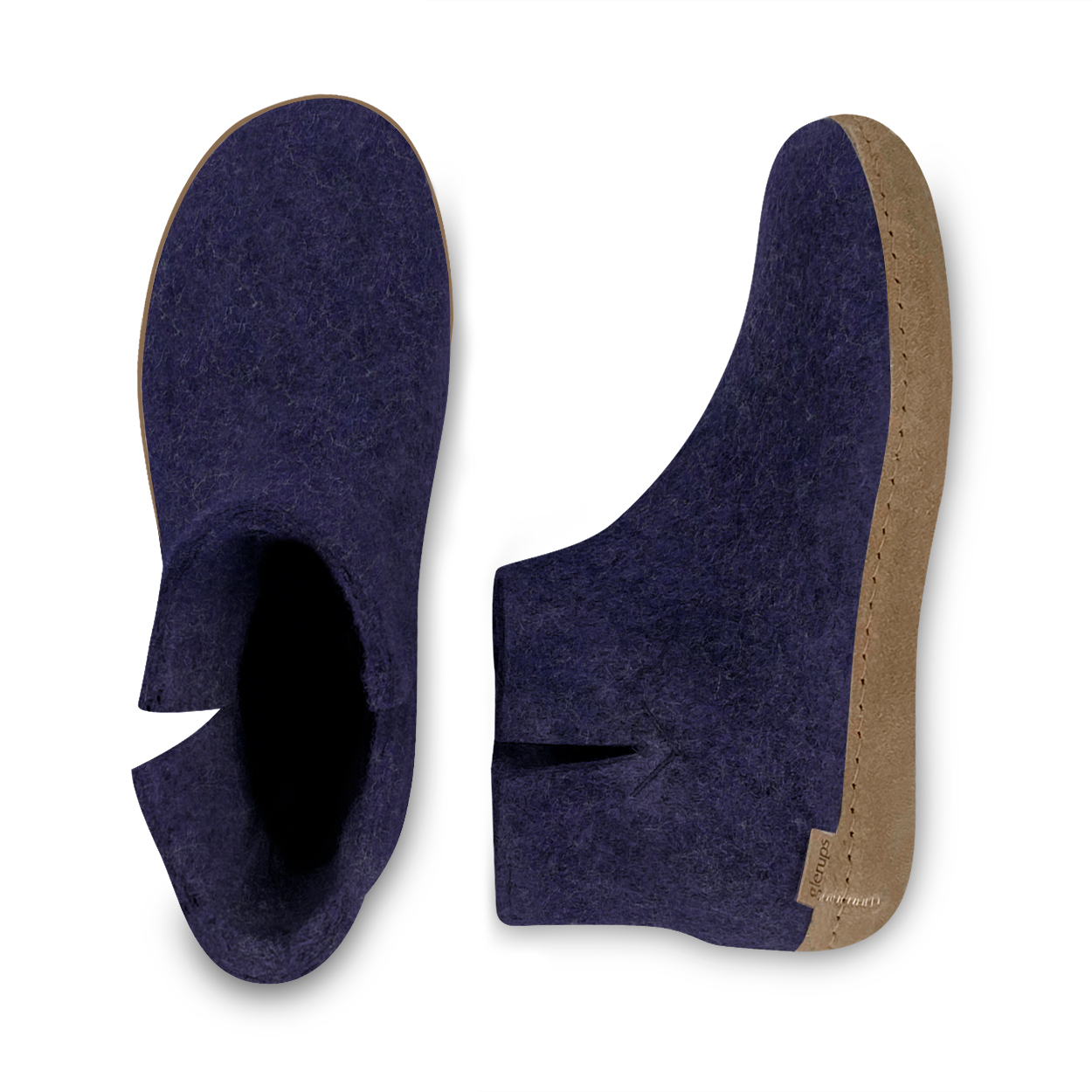 Filzhausschuhe Boots mit Ledersohle, Gr. 20, versch. Farben